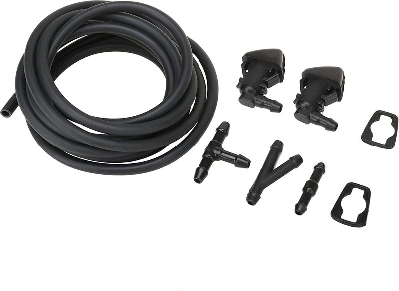 MITZONE Windshield Washer Nozzle Kit Compatible with 2008-2010 Ford F250 Super Duty F350 Super Duty F450 Super Duty F550 Super Duty Replace 7C3Z-17603-A Hot & cold climate compatible - Image 1
