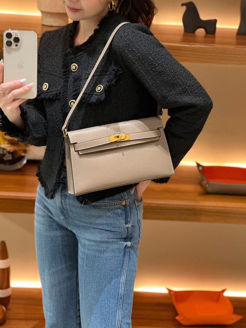 Goat Pattern Kellyelan Armpit Bag High-End Single Shoulder Crossbody Women'S Bag Retro Niche Clutch Bag - Image 4