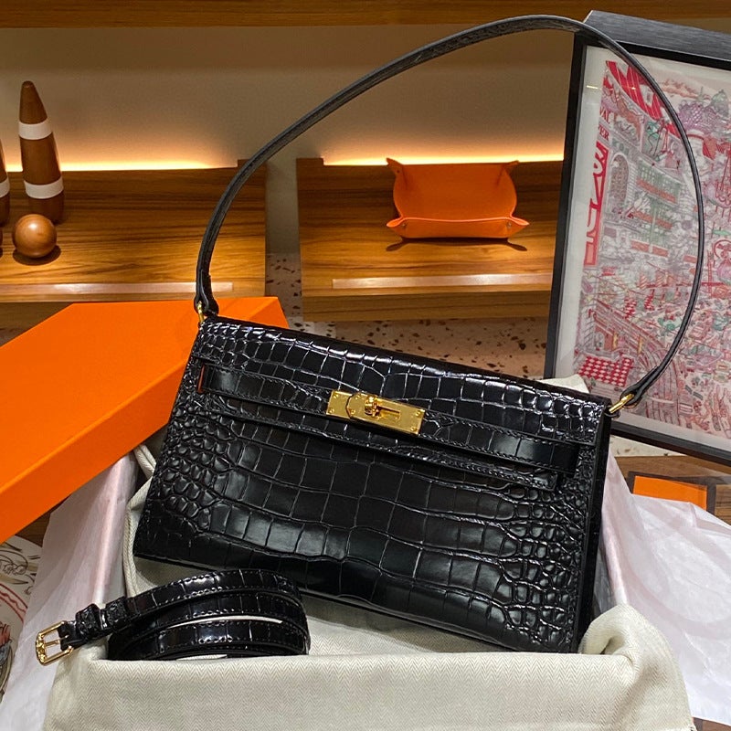 Goat Pattern Kellyelan Armpit Bag High-End Single Shoulder Crossbody Women'S Bag Retro Niche Clutch Bag - Image 1