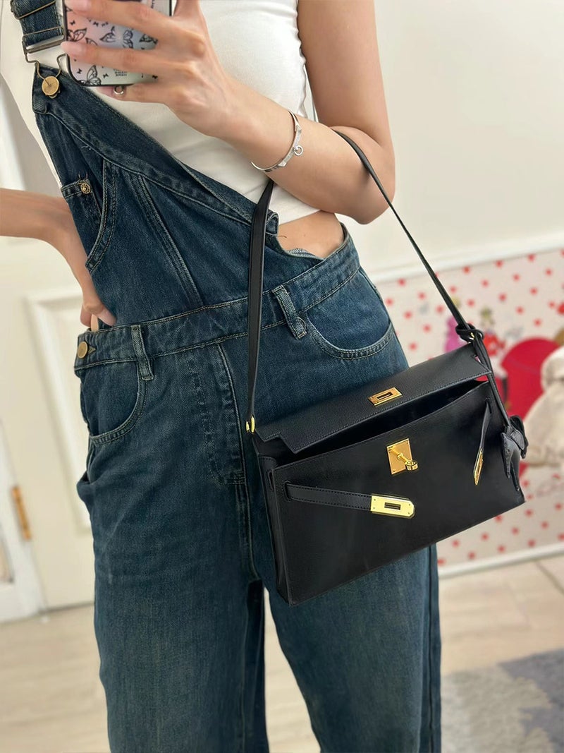 Goat Pattern Kellyelan Armpit Bag High-End Single Shoulder Crossbody Women'S Bag Retro Niche Clutch Bag - Image 3