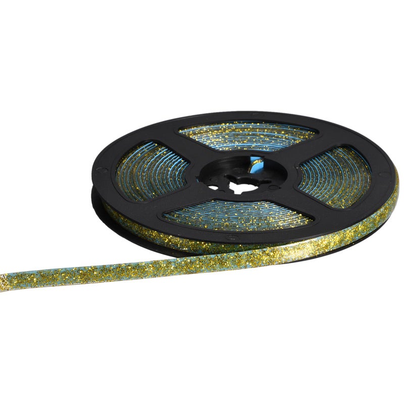 uxcell Flexible Trim Self Adhesive, 20Ft Ceiling Molding Peel and Stick, Caulk Strip Sealing Decorative Tape for Countertops, Sinks, Toilets, Wall Corners (Gold) - Image 1