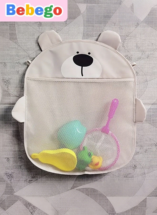 بيبيجو قطعتين من أكياس تخزين شبكية كبيرة للحمام – أكياس تخزين لطيفة لألعاب الاستحمام والماء، أكياس تعليقية بمقبس شبكي بالتصاميم الخيالية (قطبى، هامستر، دب) لأعياد العيد الإسلامي والاحتفالات العائلية - Image 3