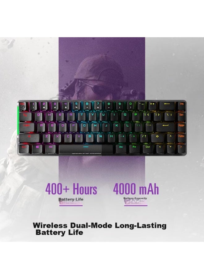 Rog Magician Nx Mechanical Keyboard, Wireless Keyboard, Gaming Keyboard, 68-key Compact Keyboard, 2.4g Dual-mode, Nx Glacier Blue Switch, Rgb Backlight - Image 4