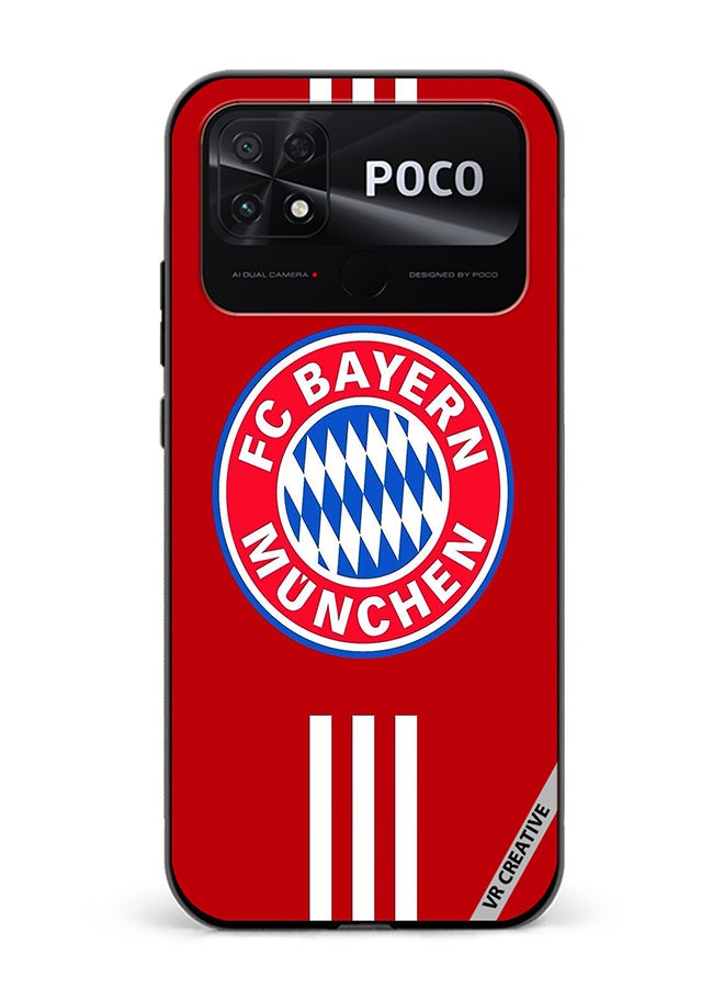 VR CREATIVE Protective Case Cover For Xiaomi Poco C40 Fc Bayern Munchen Design Multicolour - Image 1