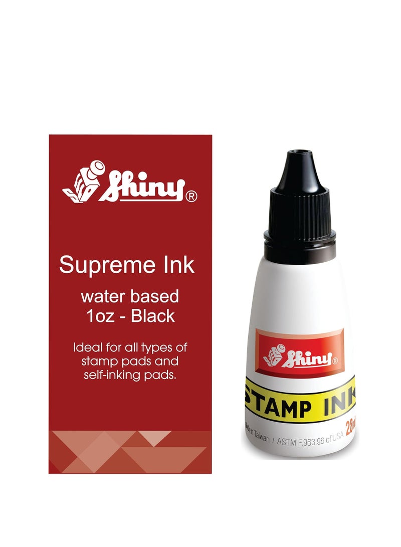 Shiny BLUE Refill Ink, Premium Water-Based Refill Ink for Rubber Stamps BLUE - Image 2