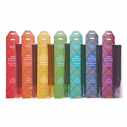 Hosley Hosley 140pack Assorted Incense Stick with Wood Holder Infused with Essential Oils Ideal Gift for Wedding Events Aromatherapy Spa Reiki Meditation Bathroom Setting 