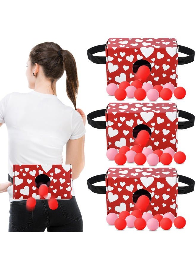 Shyyween 4 Pack Valentine's Day Shaking Swing Balls Game Set Outdoors Indoors Birthday Carnival Bachelorette Games Includes 4 Set Strap Shake Box and 80 Balls for Valentine's Day Family Games - Image 1