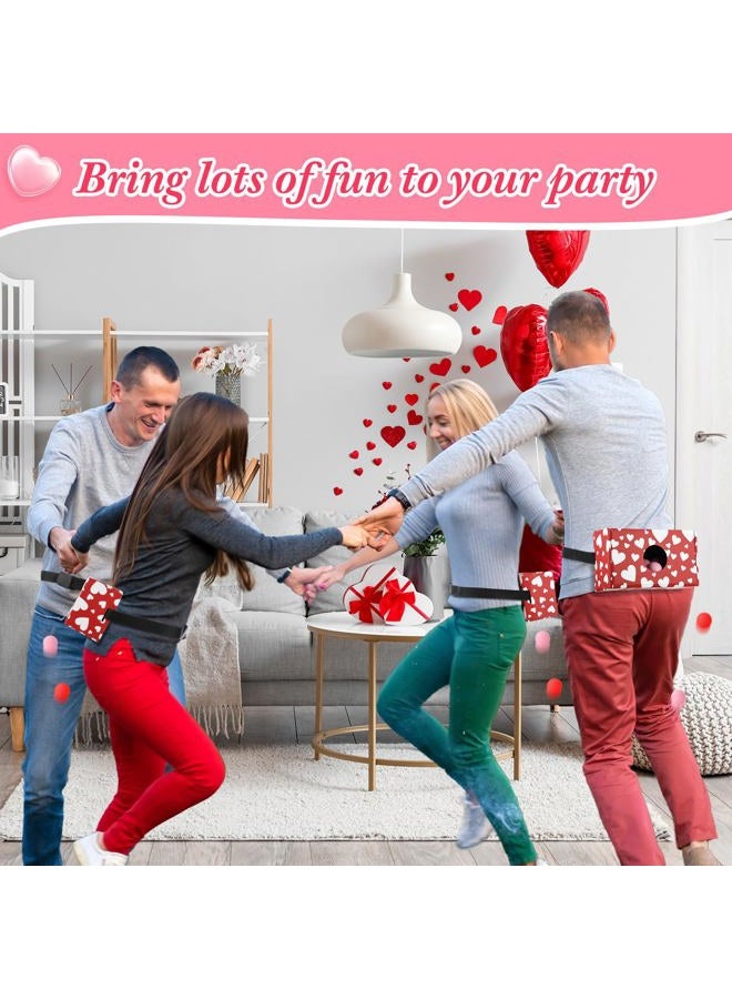 Shyyween 4 Pack Valentine's Day Shaking Swing Balls Game Set Outdoors Indoors Birthday Carnival Bachelorette Games Includes 4 Set Strap Shake Box and 80 Balls for Valentine's Day Family Games - Image 5
