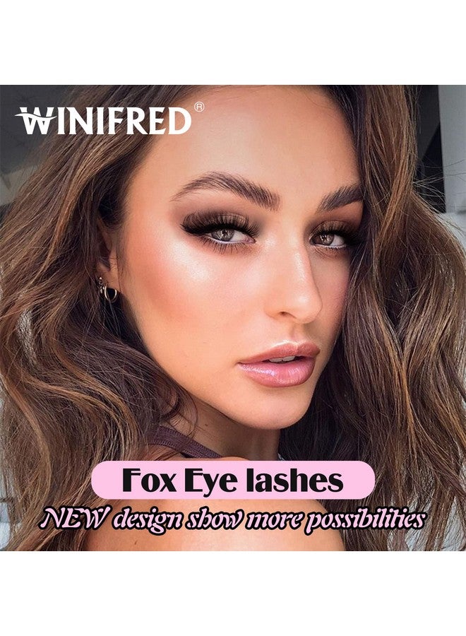 Winifred Strip Lashes Cat Eye Lashes Extension Fox Eye Faux Mink Lash Natural Look 20Mm Eyelashes Fluffy D Curly Volume Wispy Pack 7 Pairs Fake Eyelash By Winifred - Image 3
