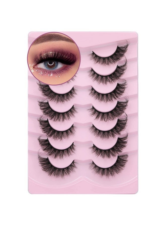 Winifred Strip Lashes Cat Eye Lashes Extension Fox Eye Faux Mink Lash Natural Look 20Mm Eyelashes Fluffy D Curly Volume Wispy Pack 7 Pairs Fake Eyelash By Winifred - Image 1