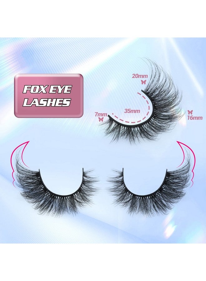 Winifred Strip Lashes Cat Eye Lashes Extension Fox Eye Faux Mink Lash Natural Look 20Mm Eyelashes Fluffy D Curly Volume Wispy Pack 7 Pairs Fake Eyelash By Winifred - Image 2