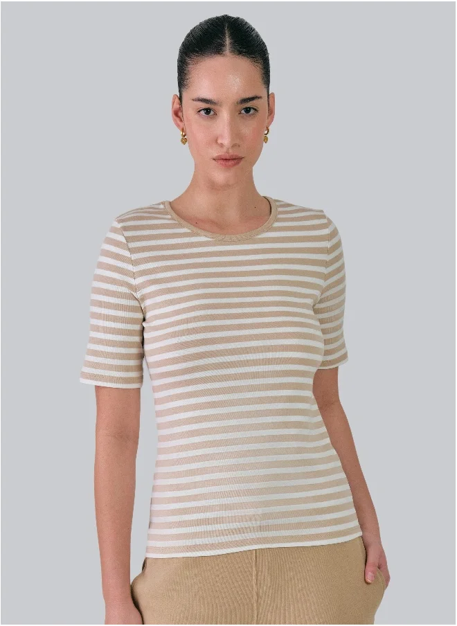 GANT Slim Striped 1X1 Ribbed T-Shirt