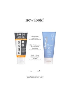 Think Thinksport Mineral Sunscreen, SPF 50 Clear Zinc Oxide Sunscreen, 2 Fl Oz, Water Resistant Reef Safe Sunscreen, Broad Spectrum UVA/UVB Sun Screen  - Image 3
