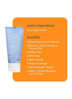 Think Thinksport Mineral Sunscreen, SPF 50 Clear Zinc Oxide Sunscreen, 2 Fl Oz, Water Resistant Reef Safe Sunscreen, Broad Spectrum UVA/UVB Sun Screen  - Image 2