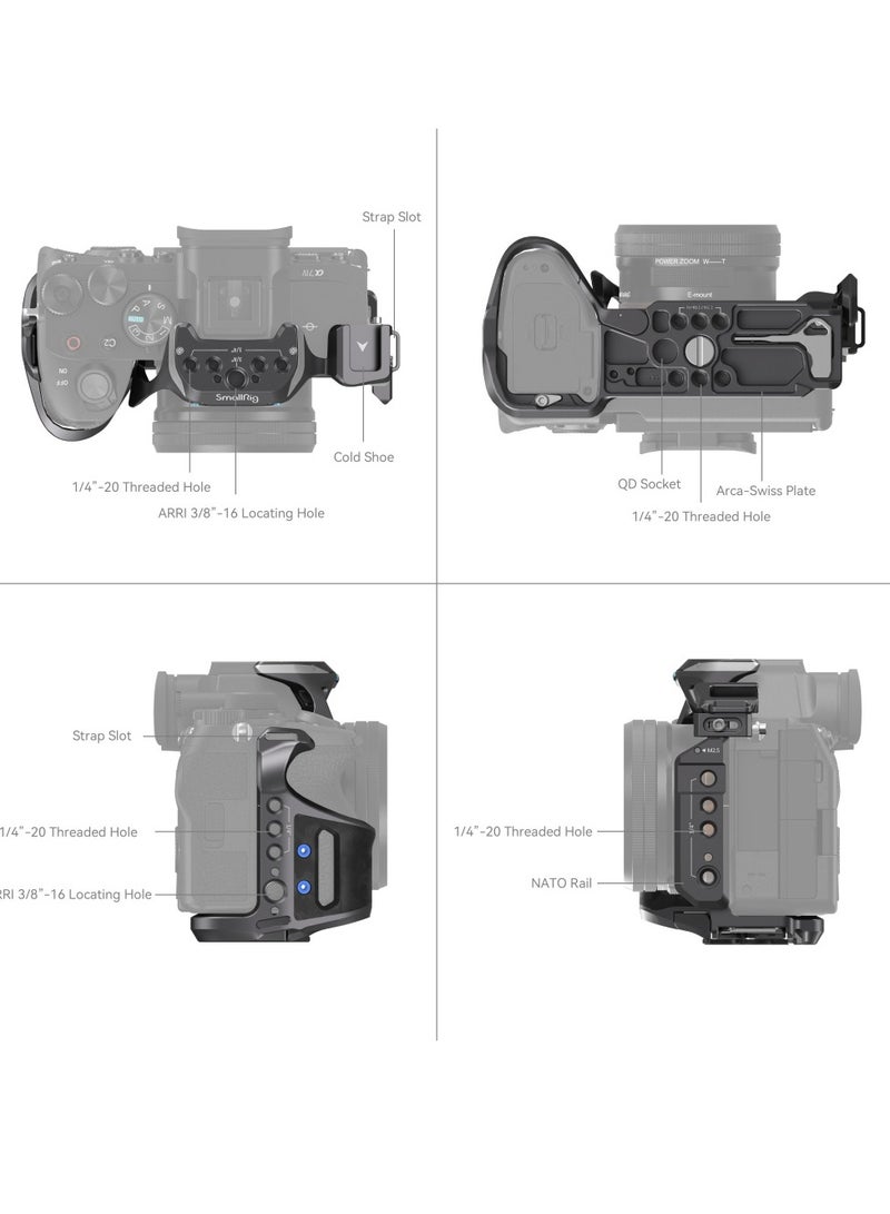 SMALLRIG Rhinoceros Advanced Cage Kit for Sony Alpha 7R V / Alpha 7 IV / Alpha 7S III 3710 - Image 4