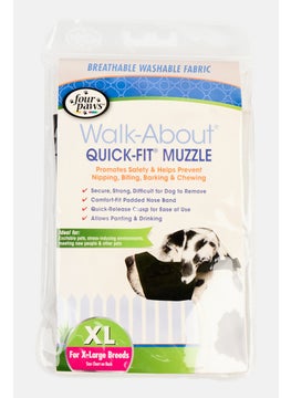 four paws Walk Around Quick Fix Dog Muzzle, Black  - Image 1
