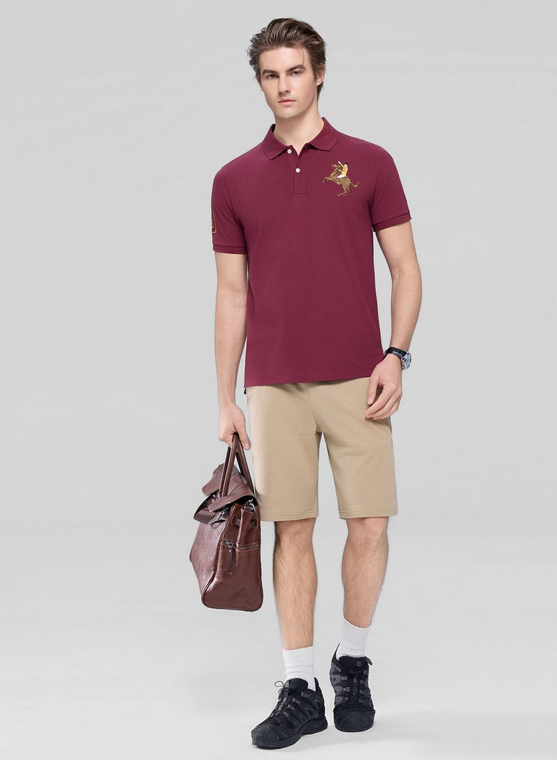 GIORDANO Men’s Slim Fit Napoleon Embroidery Lycra Pique Polo - Image 2