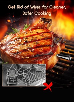 INKBIRD INKBIRD Wireless Meat Thermometer INT-11X-B Bluetooth Meat Thermometer for Grilling and Smoking App Remote Control IP67 Waterproof 25 hours of Continuous Cooking Stylish Gift for Men Women  - Image 2