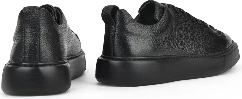 زيا Men's Leather Sneaker 123983 875 Black