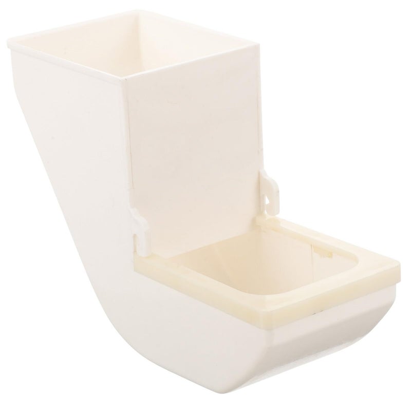 White Automatic Bird Cage Feeding Container Large Capacity Portable Outdoor Bird Food Holder For Parrots - Image 2