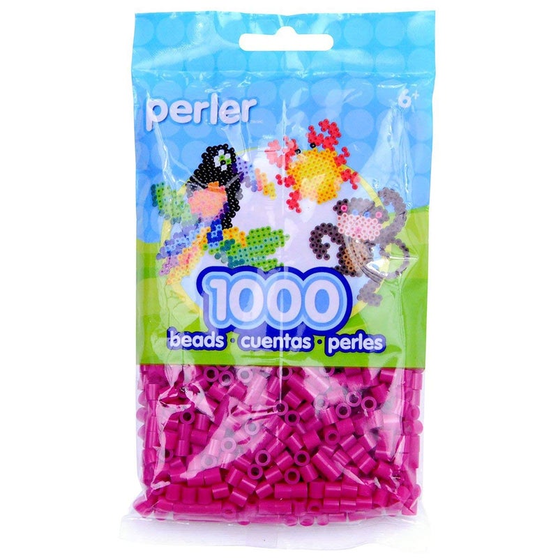 Perler Beads Fuse Beads for Crafts Raspberry Pink Small 1000pcs