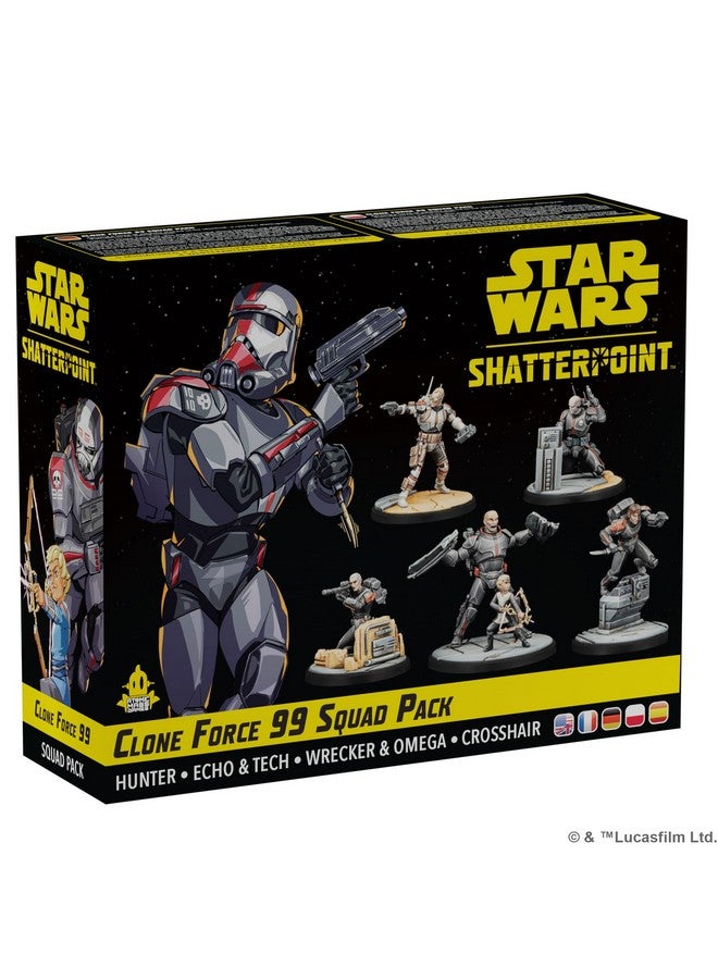 Atomic Mass Games Star Wars Shatterpoint Clone Force 99 Squad Pack - Tabletop Miniatures Game, Strategy Game for Kids and Adults, Ages 14+, 2 Players, 90 Minute Playtime, Made by Atomic Mass Games - Image 1