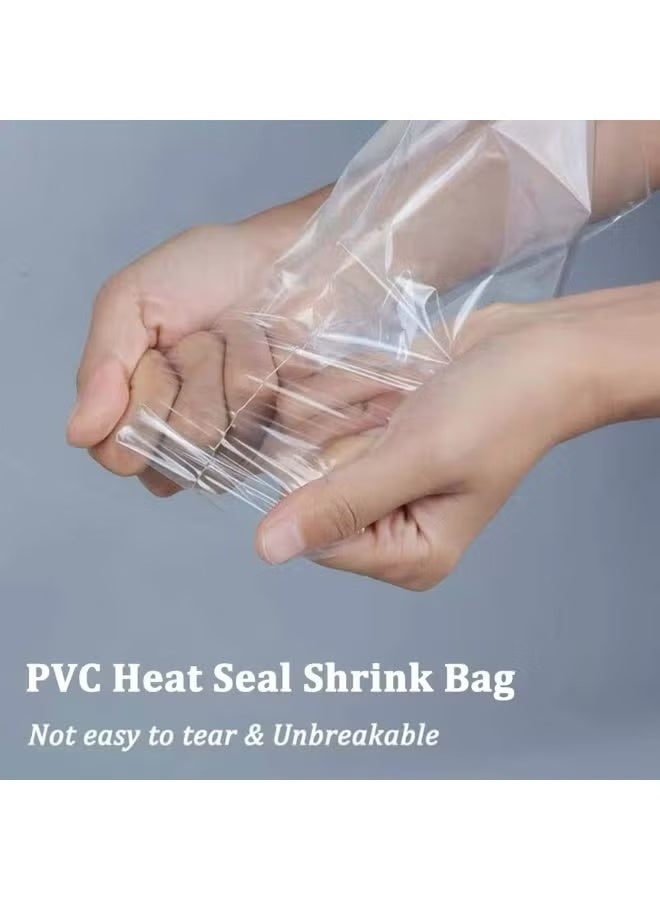 50 قطعة أكياس تقلص الحرارة PVC ، تقلص أكياس التعبئة والتغليف ، تقلص الأحذية المحمولة ، أكياس ختم الحرارة الشفافة PVC ، إمدادات التعبئة والتغليف الختم ، شفافة مقاومة للماء (38 * 55 سم) - Image 3