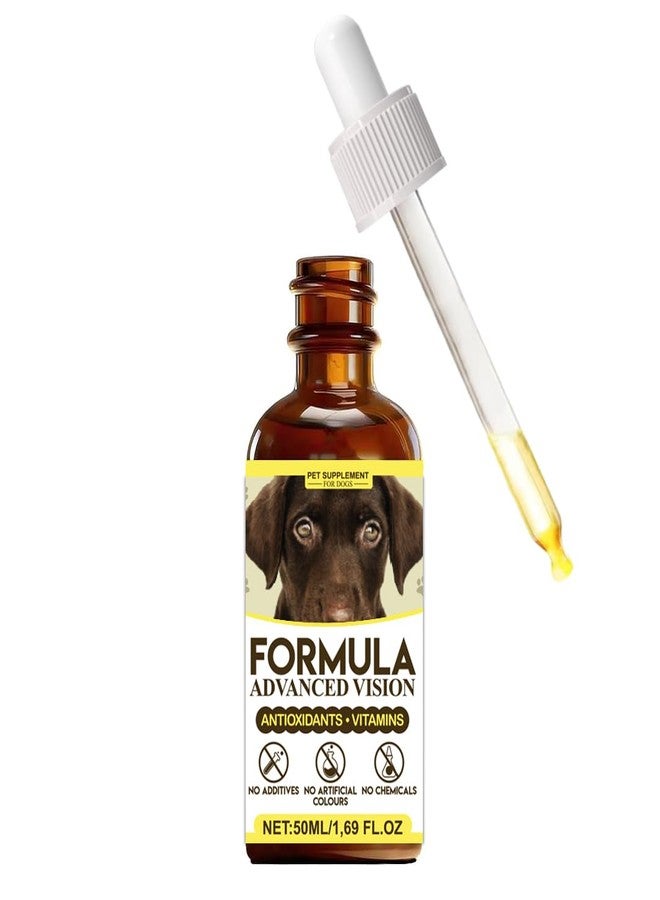 تركيبة VetNatural المتقدمة للرؤية للكلاب، مستخلص التوت البري + اللوتين + الزياكسانثين، تدعم الرؤية الواضحة وتساعد على دعم صفاء العين لدى الكلاب التي تعاني من عيون ضبابية، 50 مل (1.69 أونصة سائلة) - Image 1