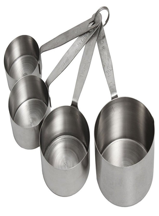 Crestware Heavy Duty Stainless Steel Measuring Cup Set One Quarter Cup, One Third Cup, Half Cup, 1 Cup Measures - Image 2