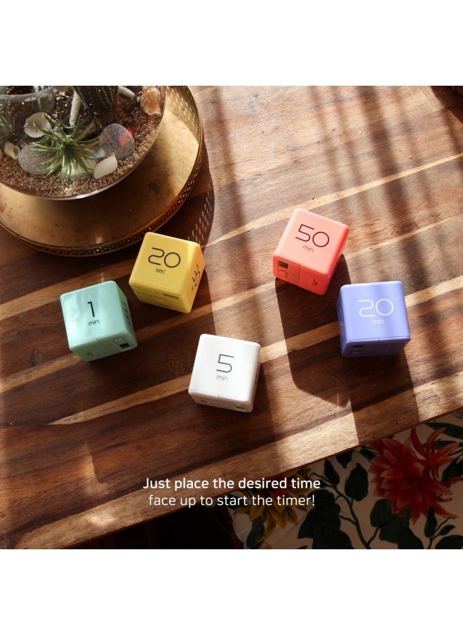 Cube Timer Time Management Kitchen Timer Kids Timer Workout Timer Timer For Studying Cooking White