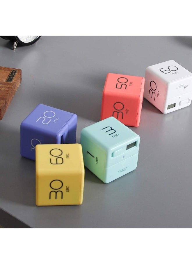 Cube Timer Time Management Kitchen Timer Kids Timer Workout Timer Timer For Studying Cooking White