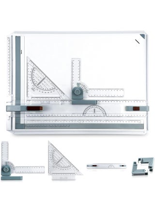 A3 Portable Drawing Board, Multi-Function Metric Drafting Table with Clear Rule Parallel Motion and Angle Adjustable Measuring System - pzsku/Z963B22051B1308103707Z/45/_/1736565869/f59ee541-4be9-4ac6-bb40-6d63ead127d3
