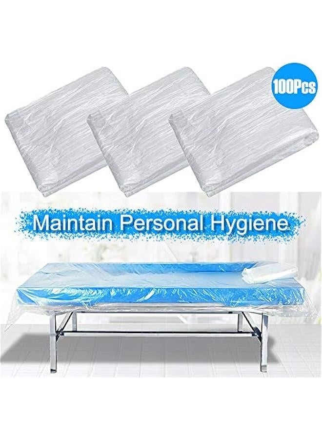 100 Pcs Disposable Massage Bed Cover, 35.4 * 70.9 Transparent Bedspread Cover, SPA Massage Treatment Table Sheets - Image 2