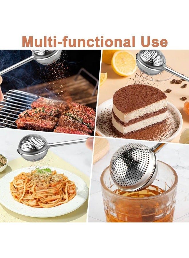 YelaJoy Stainless Steel  Tea Infuser for Loose Leaf Tea steeper, Fine Mesh Tea Strainer Tea Ball Tea Accessories, Baking Dusting Wand Sugar Shaker Duster (2pcs)  - Image 3