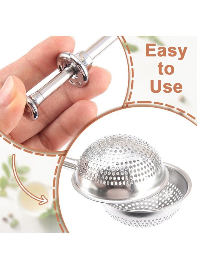 YelaJoy Stainless Steel  Tea Infuser for Loose Leaf Tea steeper, Fine Mesh Tea Strainer Tea Ball Tea Accessories, Baking Dusting Wand Sugar Shaker Duster (2pcs)  - Image 5