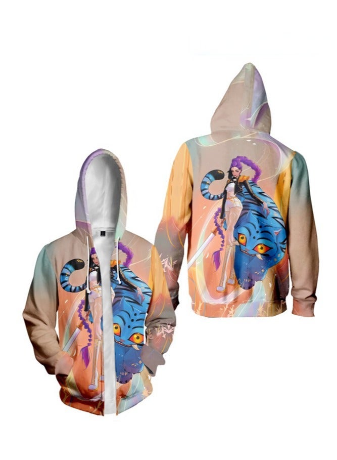 general K-POP: Demon Hunting Girl Group Jacket with Exquisite Prints Available in Various Sizes Loose Fit Can Be Gifted to Friends and Fans - Image 1