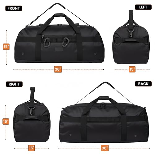 Fitdom 132L 36" Heavy Duty Extra Large Sports Gym Equipment Travel Duffel Bag W/Adjustable Shoulder & Compression Straps. Perfect for Soccer Baseball Basketball Hockey Football Team Coaches & More - Image 2