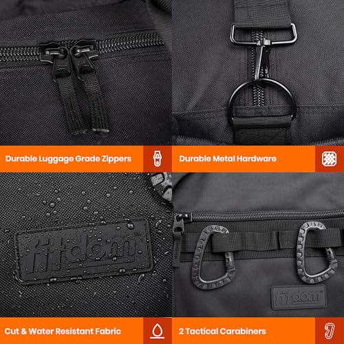 Fitdom 132L 36" Heavy Duty Extra Large Sports Gym Equipment Travel Duffel Bag W/Adjustable Shoulder & Compression Straps. Perfect for Soccer Baseball Basketball Hockey Football Team Coaches & More - Image 5