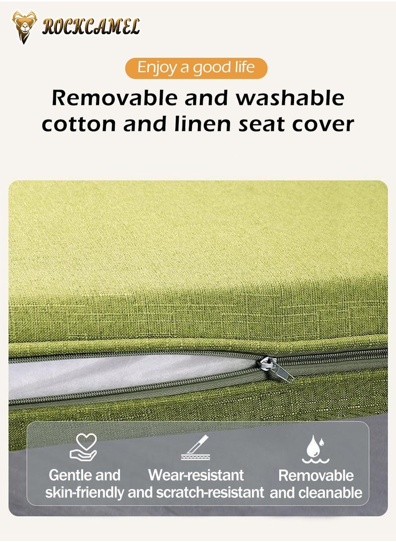 ROCKCAMEL - 3-In-1 Armchair Sofa With Angle Adjustment,100cm Wide Convertible Sofa Bed And Leisure Recliner, Skin-Friendly Flannel Fabric, Removable And Washable, Suitable For Home And Office, Free Two Pillow, Can Lie down, Sit Or Sleep, Multifunctional Backrest Sofa Seat - Image 1