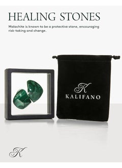 Kalifano KALIFANO Tumbled Malachite Bundle - AAA+ Jewelry Grade Reiki Crystal Used for Protection and Positive Change - Piedras Caidas for Wicca/Healing (Family Owned)  - Image 2