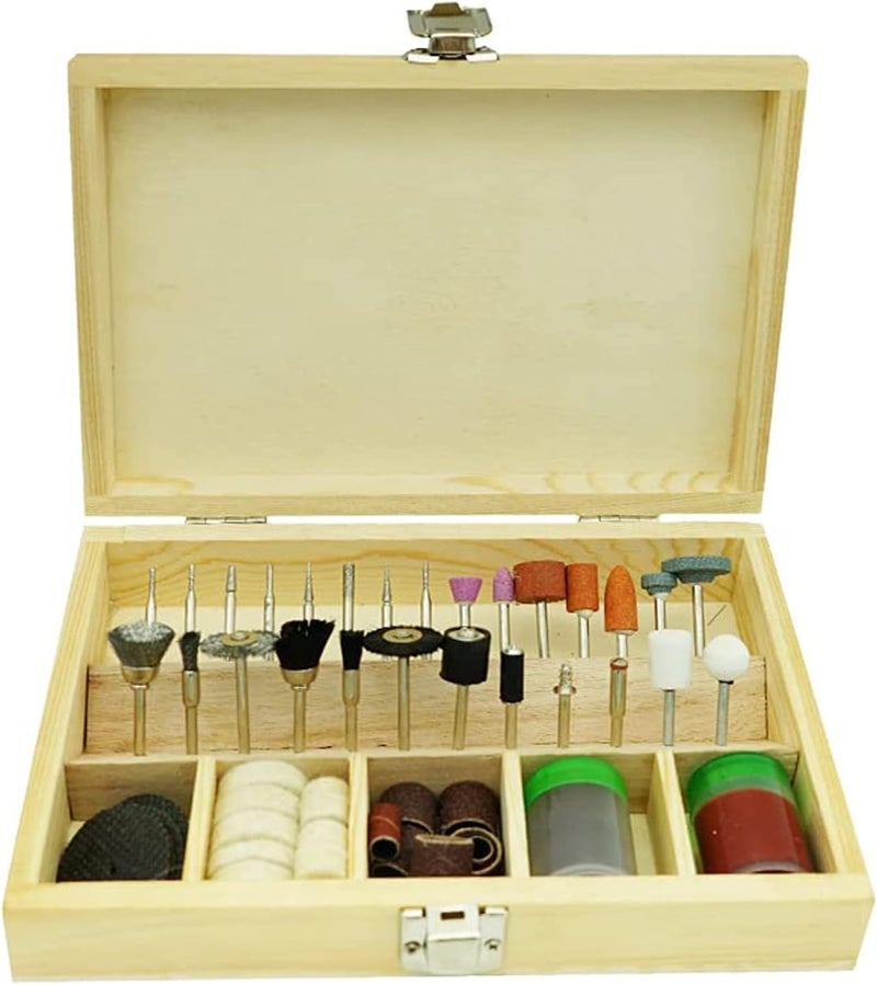 SYOSI Rotary Tool Accessories Kit, For Sanding/Polishing/Cutting/Carving Wood, Stone, Jewelry, Glass, Stone, Ceramic Compatible With Dremel Tool Kit 100Pcs - Image 1