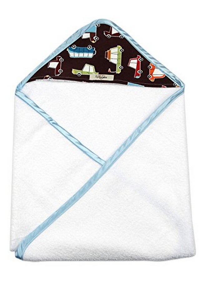 My Blankee My Blankee Newborn Hooded Baby Boy Towel, Brown Road