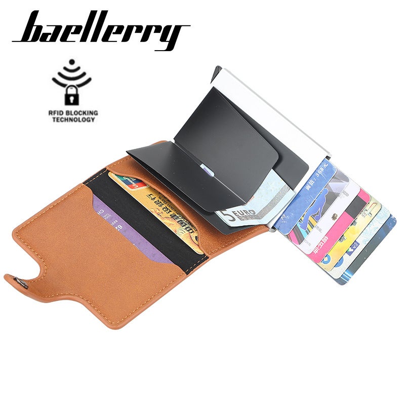 Baellerry RFID Automatic Pop-Up Card Holder for Men and Women, Anti-Theft and Anti-Demagnetization - Image 3