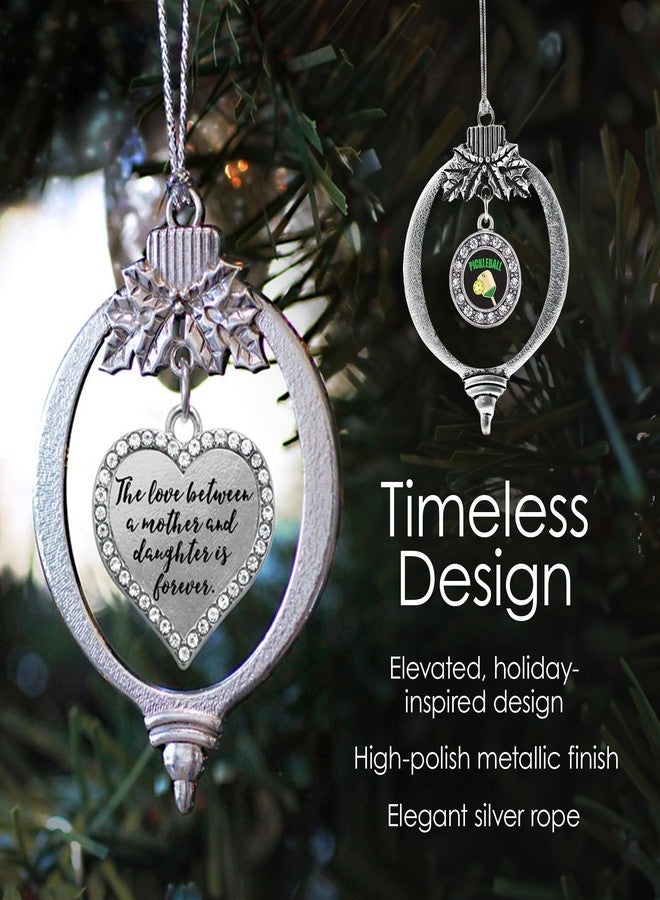 Inspired Silver - Penguin - Silver Christmas Ornament - Circle Charm Christmas Tree Ornament with Cubic Zirconia - Holiday Hanging Decoration - Image 4