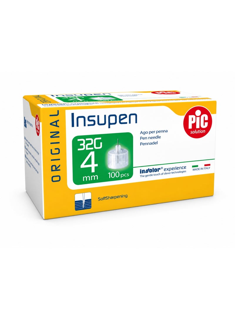 Pic Insupen 32G x 4mm Needle 100PCS
