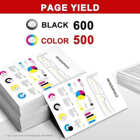 KINGWAY 540XL 541XL Inktcartridges – Compatibel Met Canon PIXMA TS5150, MG3650, En Meer (2 Stuks)