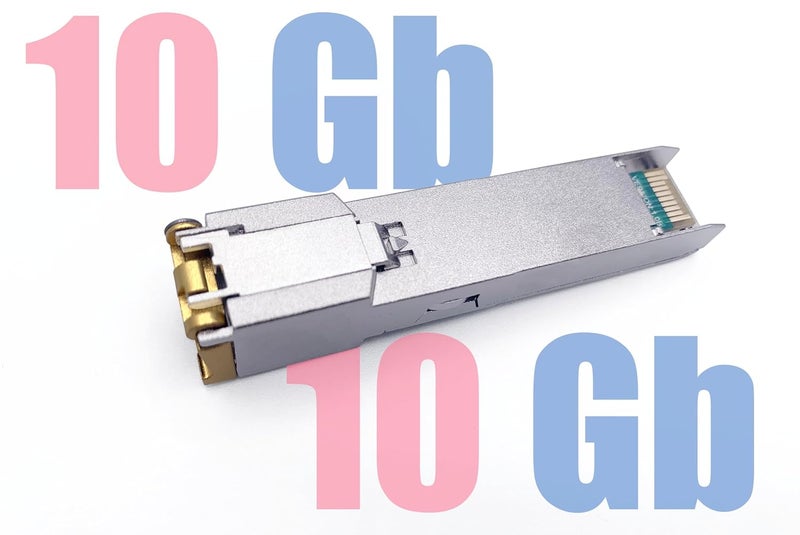 Elfcam ® - 10Gb SFP+ to RJ45 Copper Transceiver Module, 10Gbase-T 30m, Up to 30 Meters on Cat.6A Cat7 Cat8 Ethernet Cable, Compatible with Cisco SFP-10G-TS and Open Switch - Image 2
