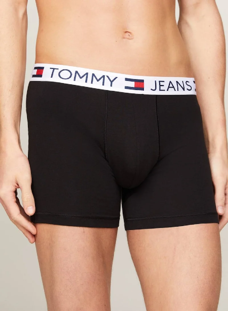 TOMMY JEANS Men's 3 Pack Boxer Briefs - Cotton, Black