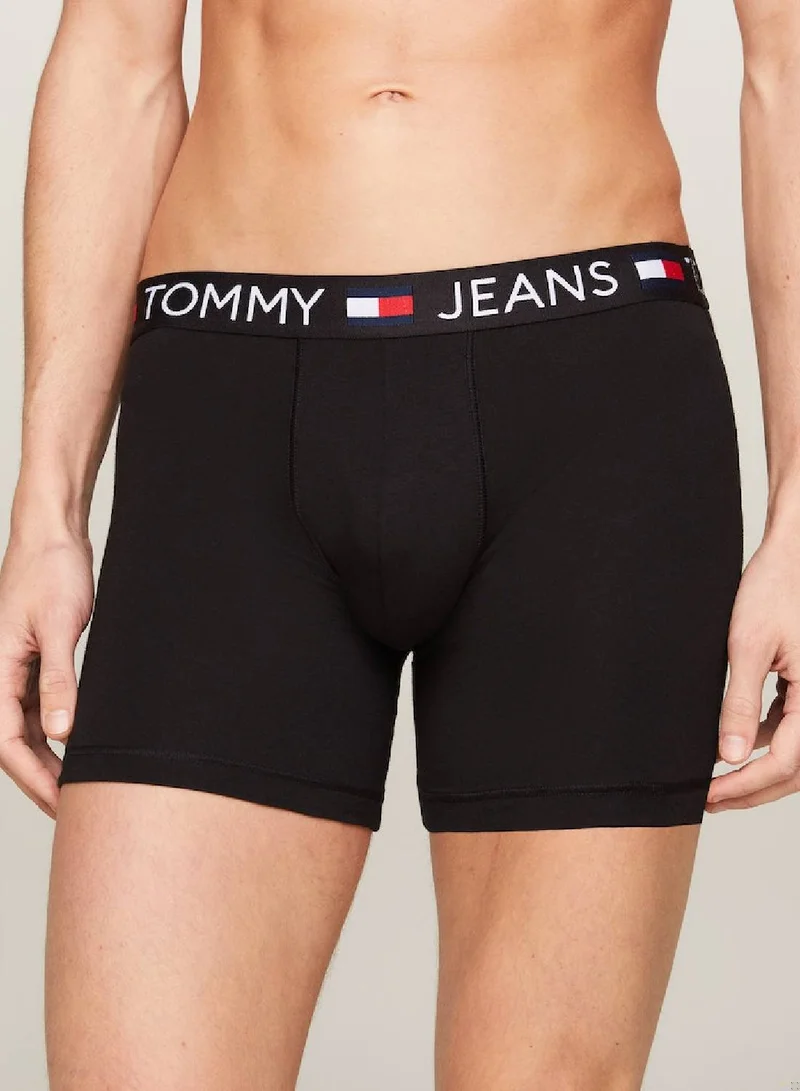 TOMMY JEANS Men's 3 Pack Boxer Briefs - Cotton, Black