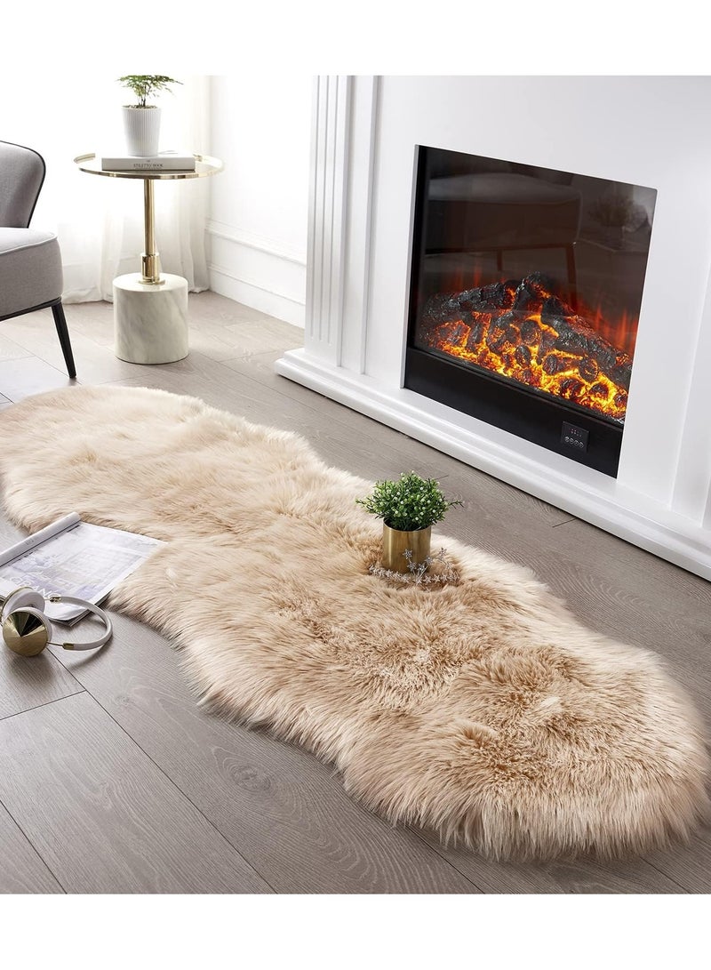 Comfy سجادة أريكة/أرضية مريحة للغاية ومضادة للانزلاق بلون كريمي 180 × 200 سم - Image 1
